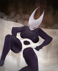 artist_request big_breasts female female_focus hollow_eyes hollow_knight hollow_knight:_silksong hornet_(hollow_knight) hot_spring looking_at_viewer lying_on_back source_request spread_legs visible_breath wet_body
