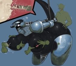 anthro armor barbarian black_body bondage chainmail chubby chubby_female covered_face cum cum_inside defeat defeated defeated_heroine dragon_girl dragoness female femsub gangbang gangrape goblin goblin_male goblin_rape hands_behind_back helmet holding_nipples horns im51nn5 inside male metal_bikini nipple_fucking nipple_penetration nipple_play nipples obscured_face original original_character original_characters panicking penis plump rape resisting restrained restrained_arms rough_sex scratch_marks scratches shiny_skin small_dom_big_sub stomach_bulge tail unable_to_escape womb
