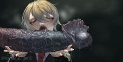 1boy 1futa big_balls big_breasts big_glans big_penis blonde_hair blowjob canvassolaris faceless faceless_character faceless_futanari fellatio femboy focus_on_penis futa_on_male futanari huge_breasts huge_cock human large_balls large_breasts large_penis light-skinned_male light_skin male male_focus nasty oral short_hair size_difference slime slimy smegma smell smelly tongue tongue_out trap veiny_penis