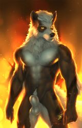 2016 angel27 arcanine balls biceps canine male male_only mammal muscular nintendo pokemon pokemon_(species) video_games