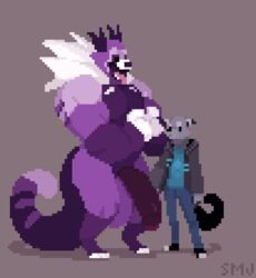 animated balls bento_(suck_mcjones) big_balls black_tail gif grey_fur huge_balls huge_cock huge_penis hyper hyper_balls hyper_penis lowres male male_only original_character penis pixel_art purple_fur purple_tail size_difference suck_mcjones tail