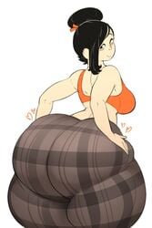 2d 2d_(artwork) bottom_heavy bottomwear bulumble-bee color colored drawing drawn fat huge_ass image mizuki_(bulumble-bee) pajama_pants pajamas pj pj's pj_pants plump thick_thighs white_background