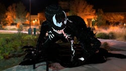 1futa 3d breasts futa_only futanari intersex marvel marvel_comics she-venom simbiotefan slime solo spider-man_(series) symbiote transformation venom venom_(marvel)