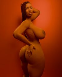 3d ass big_ass big_breasts breasts character_request dark-skinned_female dark_skin homiebchillin nipples nude solo