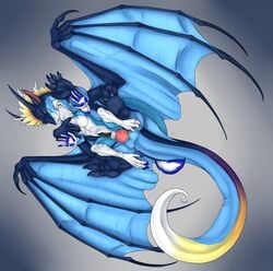 anal anthro balls blusky dragon duo furry male neverneverland penetration penis scalie sergal sex teryx_commodore wings yaoi