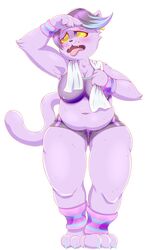 breasts catty_(undertale) chubby clothed female otto0ttsy sweat undertale