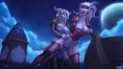 2017 balls blizzard_entertainment blue_skin breasts dickgirl draenei draenei_paladin draenei_priest draenor erection female from_behind futa_on_female futanari horsecock intersex ishanah large_breasts large_penis nipples outdoors paladin_(warcraft) penis personalami priest_(warcraft) purple_skin sex shadowmoon_valley standing_sex testicles the_aldor vaginal_penetration warcraft white_hair world_of_warcraft yrel