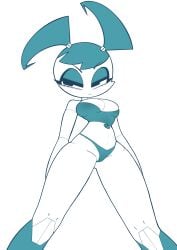 1girls belly breasts crop_top female female_focus female_only hss_dada jenny_wakeman my_life_as_a_teenage_robot nickelodeon robot robot_girl skirt xj-9