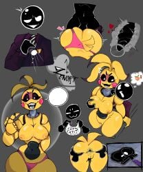 animatronic artist_request five_nights_at_freddy's five_nights_at_freddy's_2 nude pith0 purple_guy_(fnaf) straight toy_chica_(fnaf)