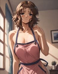 1girls ai_generated apron apron_only busty imminent_incest imminent_sex kashima_aoi milf mother pov pov_eye_contact rtxfus rtxfus34 sexually_suggestive shy smile solo soukan_yuugi