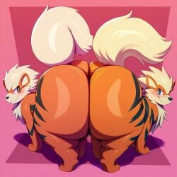 ai_generated arcanine ass ass_to_ass big_ass bubble_butt ccprocks feral furry growlithe huge_ass hyper hyper_ass male/male nintendo pokemon pokemon_(species)