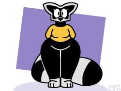 1girls animated anthro artist_logo big_tail breast_expansion breasts_bigger_than_head breasts_bigger_than_torso cartoony casual_hyper gif huge_breasts hyper hyper_breasts mattthetooncat no_sound non-euclidean_border raccoon raccoon_girl rapid_expansion short_playtime shorter_than_10_seconds simple_background striped_tail sudden_expansion toony two_tone_body wide_hips