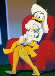 2girls della_duck disney ducktales ducktales_(2017) incest pussy tagme webby_vanderquack yuri