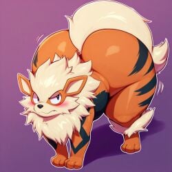 ai_generated arcanine ass big_ass bubble feral huge_ass hyper hyper_ass nintendo pokemon pokemon_(species)