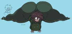 1girls ass dark-skinned_female fat_ass gigantic_ass huge_ass hyperino_(artist) probshyper_(artist) solo thick_ass thick_thighs