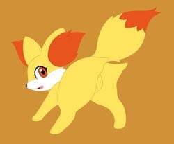 canine female fennekin feral fox fur infamousrel looking_at_viewer mammal nintendo open_mouth pokeandpenetrate pokemon pokemon_(species) presenting pussy simple_background solo video_games