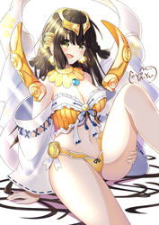 amaterasu_(battle_cats) big_breasts breasts female female_only looking_at_viewer solo solo_female the_battle_cats thick_thighs thighs