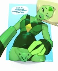 1girls 2026 alien alien_girl armor armored_female asking asking_viewer big_breasts blonde_female blonde_hair bottomless breasts cartoon_network cat cat_drawing cat_ears cat_whiskers clitoris clitoris_peek confused confused_expression confused_look crystal_gem do_you_want_to_pet_my_cat_(meme) drawing drawing_on_body drawing_on_pussy drawing_on_self enhancers feline female female_only gem glasses green_body green_eyes limb_enhancers long_arms long_fingers looking_at_viewer meme open_mouth pants_down peridot_(steven_universe) pulling_panties pussy_on_table shades sharpie sharpie_(marker) speech speech_bubble squishybolts steven_universe tagme text text_bubble uniform uniform_female uniform_top
