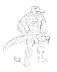 balls boo3 crocodile crocodilian cum male male_only muscular penis reptile scalie sketch