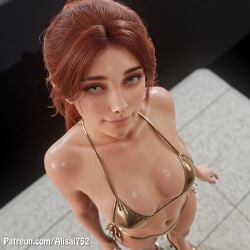 1girls 3d 3d_model ai_generated alisai752 clair_obscur:_expedition_33 female female_only flat_chest full_nelson maelle_(clair_obscur:_expedition_33) solo