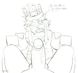 1x1x1x1 1x1x1x1_(forsaken) balls betrayed_1x1x1x1 blocky_body buggles consistent_pov dialogue english_text first_person_view forsaken_(roblox) giver_pov male_pov penis point_of_view pov pov_male roblox roblox_game robloxian sketch speech_bubble tagme text thighs throbbing_penis veiny_penis zipper_mouth