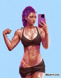 1girls 2d 2d_(artwork) 2d_artwork abs background bare_arms bare_belly bare_chest bare_hands bare_hips bare_midriff bare_navel bare_shoulders bare_skin belly belly_button bikini_tan black_bra black_panties black_underwear blue_background bra braid braided_hair braided_ponytail braids breasts brown-eyed_female brown-skinned_female brown_eyes brown_nipples brown_skin brown_skinned_female cleavage collarbone curvaceous curvaceous_body curvaceous_female curvaceous_figure curvaceous_hips curvy curvy_body curvy_female curvy_figure curvy_hips digital digital_art digital_drawing digital_drawing_(artwork) digital_media digital_media_(artwork) drawing earpod elbows exposed exposed_arms exposed_belly exposed_chest exposed_hips exposed_midriff exposed_navel exposed_shoulders exposed_skin female female_focus female_only fingernails fingers fit_female flexing flexing_bicep groin half_naked half_nude head_tilt kpop_demon_hunters lean_figure lip_gloss lips lipstick long_hair midriff mirror_selfie monotone_background muscular muscular_female nail_polish nails naked naked_female naked_woman narrow_waist navel nude nude_female nudity one_color_background panties partially_undressed petite petite_body petite_breasts petite_female petite_girl petite_tits phone plain_background ponytail portrait posing posing_for_picture posing_for_the_viewer posing_naked posing_nude purple-haired_female purple_fingernails purple_hair purple_nail_polish purple_nails quentims red_lips red_lipstick rumi_(kpop_demon_hunters) selfie selfie_pose semi_nude shoulders single_braid slender_body slender_waist slim_female slim_waist small_boobs small_breasts small_tits solid_color_background solo sports_bra sports_panties standing stomach swimsuit_tan taking_selfie tan tan_body tan_chest tan_legs tan_line tan_lines tan_skin tan_skinned_female tanned tanned_body tanned_breasts tanned_female tanned_girl tanned_skin thick_thighs thighs tied_hair tilted_head tiny_breasts tiny_tits two-piece_tan underwear upper_body wide_hips