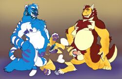 2022 aden_(skyylofts) ailurid anal anal_sex anthro anthro_on_anthro anthro_penetrated anthro_penetrating anthro_penetrating_anthro ball_tuft balls beard belly blue_body blue_fur body_hair brown_body brown_fur chest_hair dragon erection eyewear facial_hair facial_spikes fangs felid fur genitals glasses gradient_background group horn humanoid_genitalia humanoid_penis kayden_(thenameisgrey) kneeling likanen lying male male/male male_anthro male_penetrated male_penetrating male_penetrating_male mammal markings masturbating_while_penetrated masturbation musclegut muscular muscular_anthro muscular_male mythological_creature mythological_scalie mythology nipples note_raygun nude nude_anthro nude_male on_side open_mouth open_smile overweight overweight_anthro overweight_male pawpads penetration penile penile_penetration penis penis_in_ass penis_in_mouth pink_penis prehistoric_species pubes purple_body purple_fur purple_penis raised_leg red_panda ring_(marking) ringed_tail saber-toothed_tiger sabertooth_(anatomy) scalie sex simple_background smile spikes spikes_(anatomy) spread_legs spreading striped_body striped_fur striped_markings striped_tail stripes tail tail_markings tan_body tan_fur teeth tongue tongue_out trio tuft wearing_glasses white_body white_fur