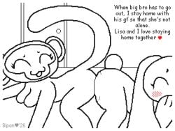 4:3 animated anthro ass ass_to_ass big_breasts big_butt big_ears bipan blush blush_lines bouncing_breasts bouncing_butt breasts cat_smile closed_eyes covering covering_mouth covering_own_mouth covering_self crouching digital_media_(artwork) dildo door double_dildo duo english_text eyelashes female female/female flipnote_studio_(artwork) flipnote_studio_3d_(artwork) floppy_ears haplorhine happy heart_symbol implied_incest jeanne_(bipan) lagomorph lisa_(bipan) long_ears long_eyelashes long_tail mammal monkey monkey_tail narration open_mouth open_smile penetration pixelated primate restricted_palette reverse_doggy_style round_ears sagging_breasts scut_tail sex_toy sex_toy_insertion sharing_dildo sharing_sex_toy short_tail simple_background slightly_chubby slim small_eyebrows smile tail text thick_thighs vaginal_penetration