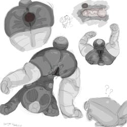 8ball aged_up black_pussy breasts_out canine cute dandy's_world deadtoons dick feral feral_on_anthro feral_penetrating grey_body grey_scale inside_view knotted_penis laying_down object pebble_(dandy's_world) toodles_(dandy's_world) upside-down wet_pussy zoophilia