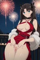 tohsaka rin from fate/stay night by digitalwaifugallery