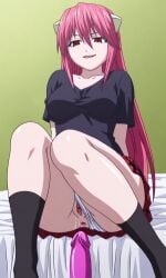 1girls ai_generated ass big black_shirt breasts cock curvy dildo elfen_lied evil_smile fellatio female girl hair horns huge large legs long_hair low_angle lucy_(elfen_lied) masturbating masturbation panties_aside penis pervert pervert_female pink_hair skirt socks teenage teenager thick thighs vagina vaginal_fluids voluptuous white_panties