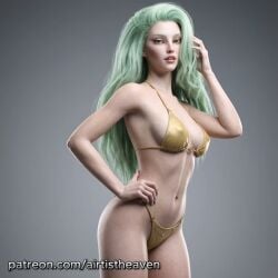 ai_generated airtist alien alien/human alien_girl alien_humanoid animated bikini bikini_bottom bikini_top clone_wars female female_focus female_only green_hair hi_res high_quality high_resolution highres looking_at_viewer patreon patreon_username skinny skinny_female skinny_girl solo solo_female solo_focus star_wars star_wars:_the_clone_wars tagme the_daughter video white_body