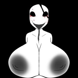1girls breasts curvydoodles her_(imscared) horror huge_breasts imscared nipples scary spooky
