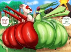 2girls anthro ass ass_bigger_than_head ass_bigger_than_torso ass_clapping ass_comparison ass_focus big_ass bottom_heavy bubble_butt clapping_cheeks dialogue enormous_ass fat_ass female female_only flygon gigantic_ass huge_ass hyper hyper_ass large_ass latias legendary_pokemon looking_at_viewer looking_back mackdazzle massive_ass outdoors png pokemon pokemon_(species) rippling_ass take_your_pick talking_to_viewer text thick_ass thick_thighs thunder_thighs twerking wide_hips wings