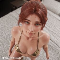 1girls 3d 3d_model ai_generated alisai752 clair_obscur:_expedition_33 female female_only flat_chest full_nelson maelle_(clair_obscur:_expedition_33) solo