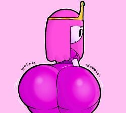 1girls 2d adventure_time ass bubble_butt cartoon_network dat_ass dumptruck_ass enormous_ass huge_ass large_butt looking_at_viewer princess_bubblegum round_ass tagme wobble