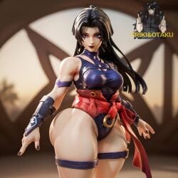 ai_generated friki8otaku marvel marvel_comics marvel_rivals psylocke psylocke_(marvel_rivals) purple_hair pvc thigh_highs wide_hips