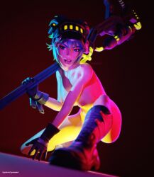 blender female fortnite fortnite:_battle_royale functionally_nude hopecest looking_at_viewer no_penetration pinup pinup_pose self_upload solo solo_female tagme the_machinist_(fortnite) tongue_out