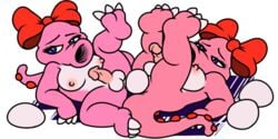 2futas balls birdo breasts dickgirl egg egg_laying feral futa_only futanari intersex invalid_tag low_res lying mario_(series) multiple_futa nanimoose nintendo nipples on_back penis ribbons transparent_background video_games