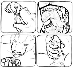 2016 5_fingers anthro anthro_on_anthro balls barefoot biped black_and_white body_in_mouth claws close-up comic duo erection fangs feline fur furry glans holding_character holding_penis hugjob humanoid_penis jax_rabbit kuro_zantetsuke lagomorph larger_male licking male mammal masturbation micro miroki monochrome mouth_shot multiple_scenes nude open_mouth oral panther pawpads penile_masturbation penis penis_hug penis_lick rabbit saliva sex signature size_difference smaller_male teeth toe_claws toes tongue tongue_out yaoi