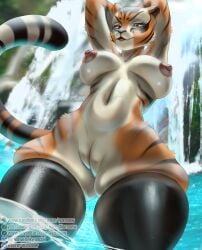 anthro ass big_breasts big_butt bikini bikini_thong bikini_top bottomwear breasts clothing curvy_female curvy_figure dreamworks erect_nipples felid female fur genitals hi_res kung_fu_panda latex latex_clothing latex_legwear latex_skinsuit latex_stockings legwear low-angle_view mammal master_tigress nipple_piercing nipples nude nude_anthro nude_female nurssew pantherine piercing pinup pose pussy red_body red_fur sexy_eyes skinsuit solo stockings stripes swimwear tail thick_thighs tiger tight_bottomwear tight_clothing two-piece_swimsuit wide_hips