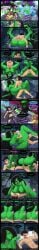 2boys 2girls black_hair blush comic cowgirl_position cum_in_pussy cum_inside danny_fenton danny_phantom desiree domination dragon female ghost green_skin hermitmoth kiss_mark larger_female leg_grab leg_lock legs_up long_image male mating_press riding_penis shaved_pussy simple_background smaller_male tall_image toes_scrunch toes_spread
