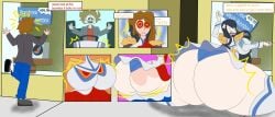 alternate_ass_size alternate_breast_size ass_expansion breast_expansion comic gold_boombox_(prevence) huge_ass huge_breasts hypnosis identity_death jeppa112 kill_la_kill kiryuuin_satsuki massive_ass mind_control text_box transformation twerking