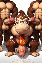 ai_generated big_penis bukkake donkey_kong donkey_kong_(series) ejaculation furry gay gorilla