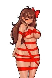 1girls ai_generated ass back_view big_breasts big_hips blue_eyes blush bondage breasts brown_hair christmas christmas_outfit corela gift_wrapped hips hispanic hispanic_virtual_youtuber indoors latam_virtual_youtuber long_hair looking_at_viewer nude_female red_tie ribbon ribbon_bondage semi_nude shorter_than_10_seconds socks solo_female spanish spanish_text tagme tan-skinned_female tan_skin tanned_skin text thick_thighs thighs ties tortieza twitter vertical_video video virtual_youtuber vitíligo vtuber white_eyes youtube youtuber