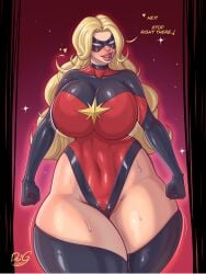 blonde-haired_female blonde_female blonde_hair boobs_bigger_than_head boobs_focus breasts captain_marvel carol_danvers deigart female long_blonde_hair long_hair marvel marvel_comics miss_marvel thick thick_legs thick_thighs thighs thighs_bigger_than_head
