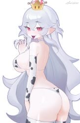 4k absurd_res bikini booette boosette cow_print female female_only king_boo re1akko solo super_crown