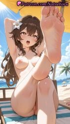 1girls ahe_gao ai_generated anime anime_style anus armpits arms_behind_head arms_up asian ass asshole bangs barefoot beach beach_chair beach_umbrella blue_sky blush breasts brown_eyes brown_hair bust busty cleft_of_venus cloud completely_nude crossed_bangs day feet female_focus female_only fetish flower foot_fetish foot_focus foot_out_of_frame foot_up foreshortening hair_between_eyes hair_flower hair_ornament heart heart-shaped_pupils large_breasts leg_up legs legs_up long_hair looking_at_viewer medium_breasts natsuyoru nipples nipples_outside nude nude_female ocean open_mouth original original_character oshiri outdoors pale_skin palm_tree pov_feet presenting_foot pussy saliva shaved_pussy sitting sky soles solo solo_female sweat symbol-shaped_pupils thighs toenails toes tongue tongue_out towel tree umbrella uncensored vagina voluptuous voluptuous_female wet white_flower