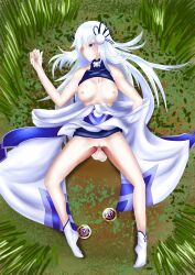 1girls breasts duel_monster folklore japanese_mythology mythology nipples public_domain shi-era yu-gi-oh! yuki-onna_the_ice_mayakashi yuki_onna