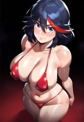 00akuto ai_generated bikini huge_breasts kill_la_kill matoi_ryuuko red_bikini